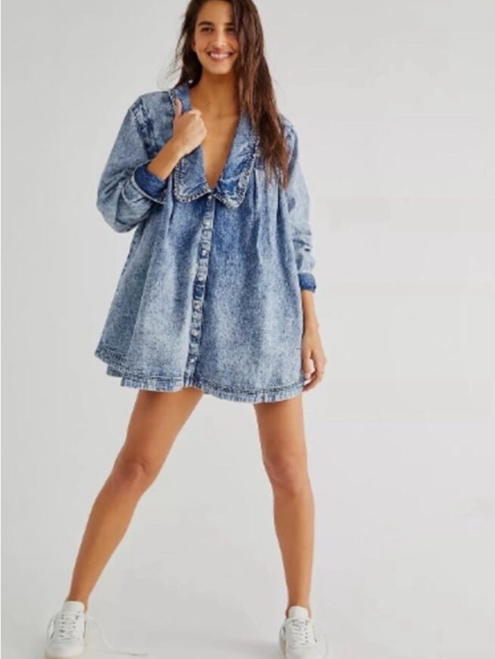 Free People Charlie Denim Shirt - Picture 2 of 6